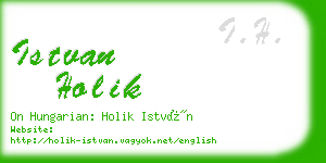 istvan holik business card